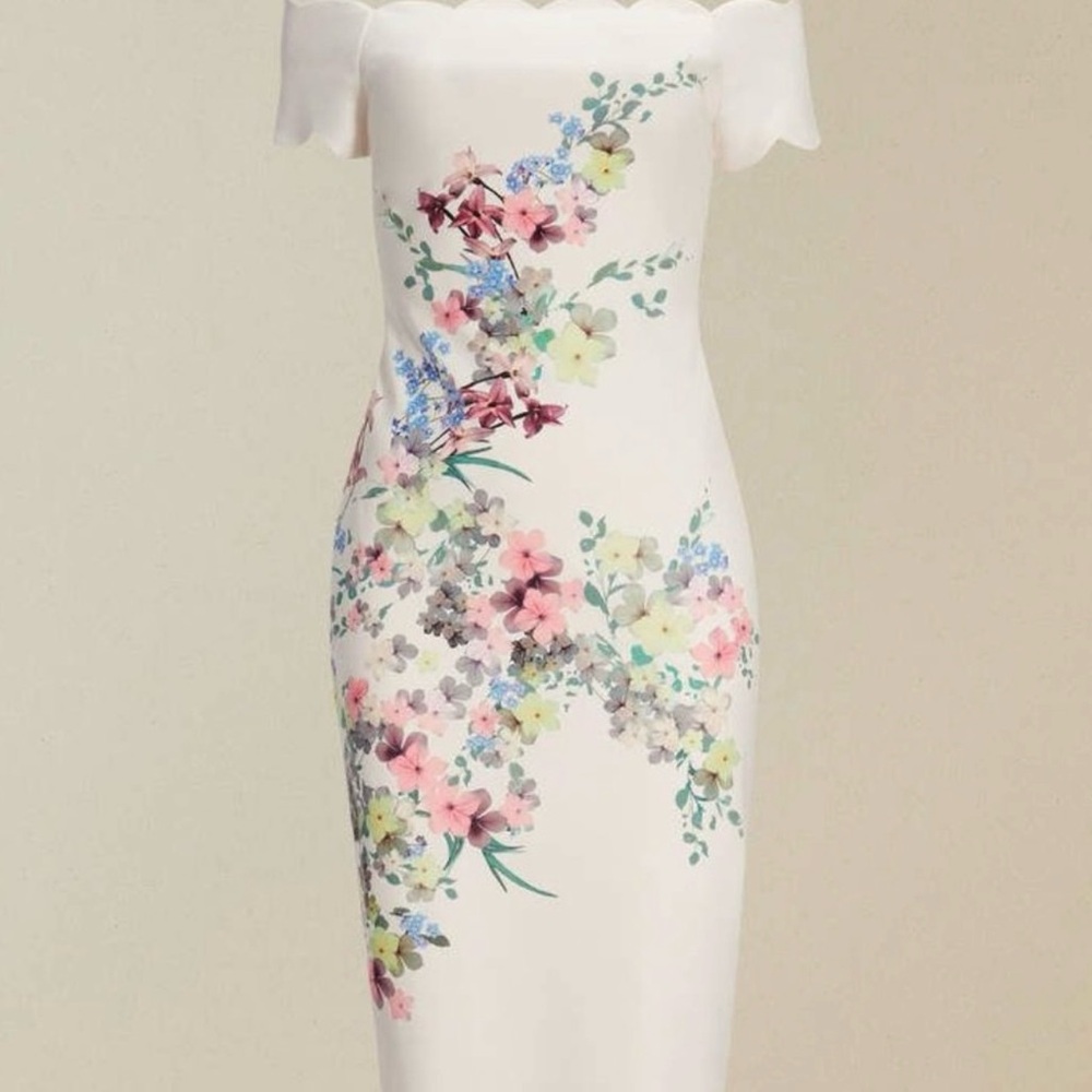 Ted Baker Strapless Dress with Pastel Floral Pattern
Seize 3 US 8